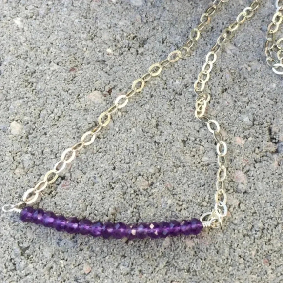Amethyst Bar Necklace by Nature’s Splendour - Picture 3 of 3